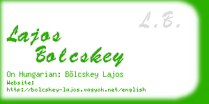 lajos bolcskey business card
