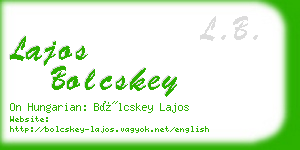 lajos bolcskey business card